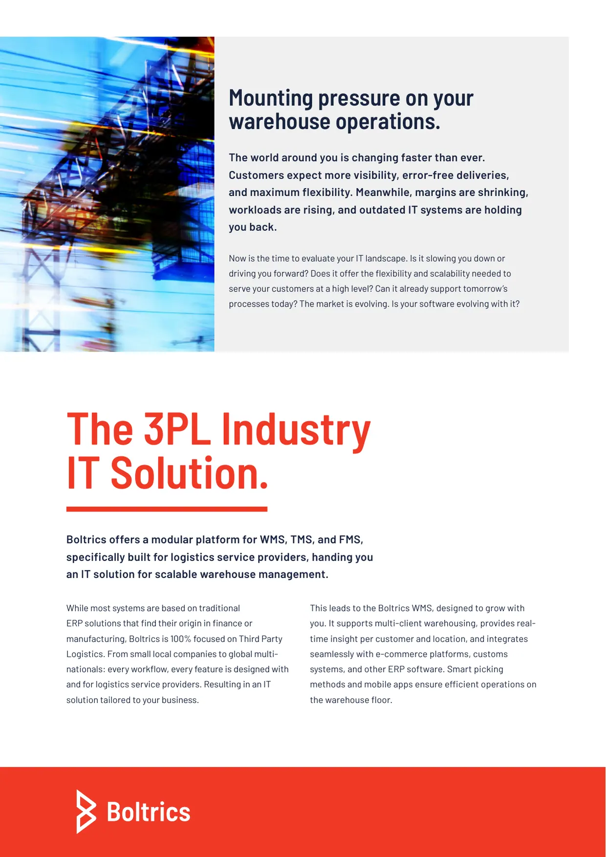 Pagina 2 van 4 van de brochure Boltrics WMS